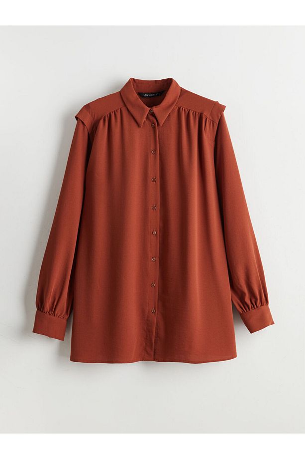 LCW Modest Pembe Oversize Kadın Gömlek Tunik - 1