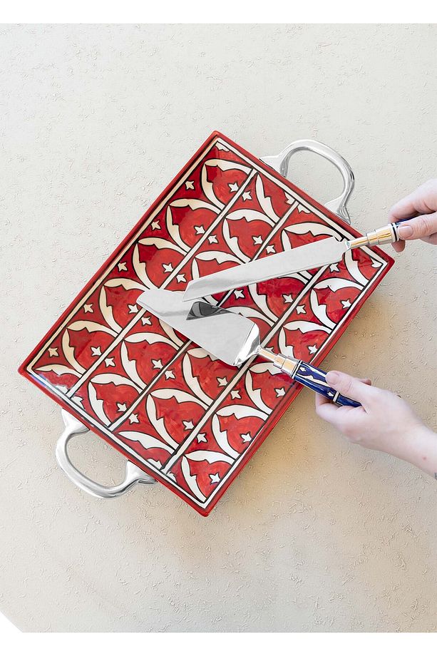 Corallo Servis Tepsisi Kırmızı 47x27 cm - 3