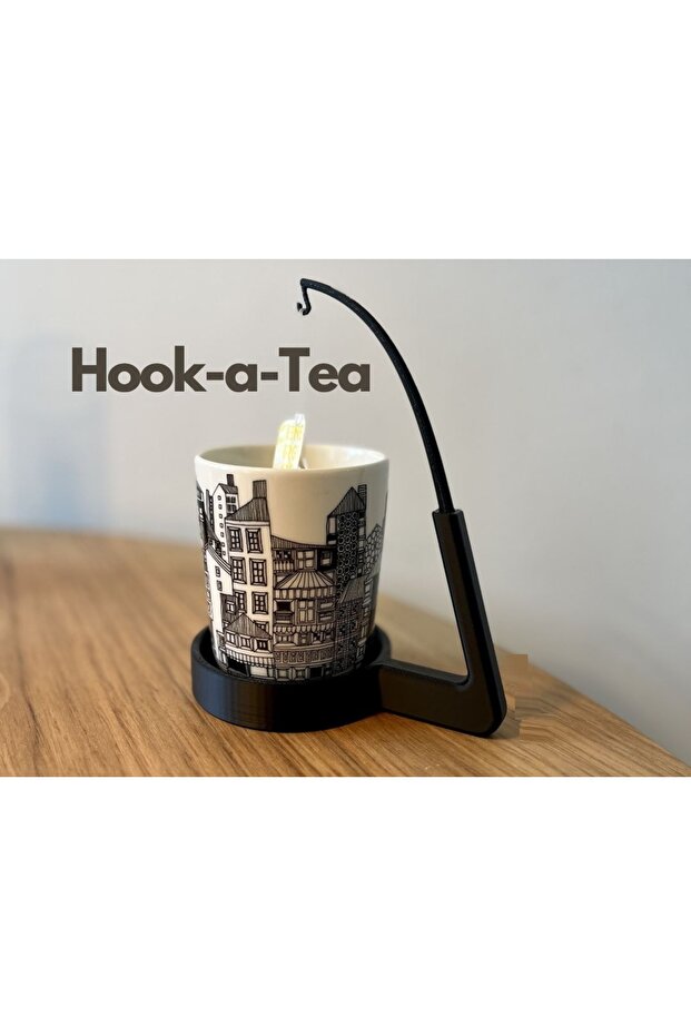 Hook-a-Tea - حامل أكياس الشاي على شكل خطاف صيد السمك