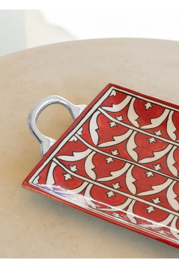 Corallo Servis Tepsisi Kırmızı 47x27 cm - 4
