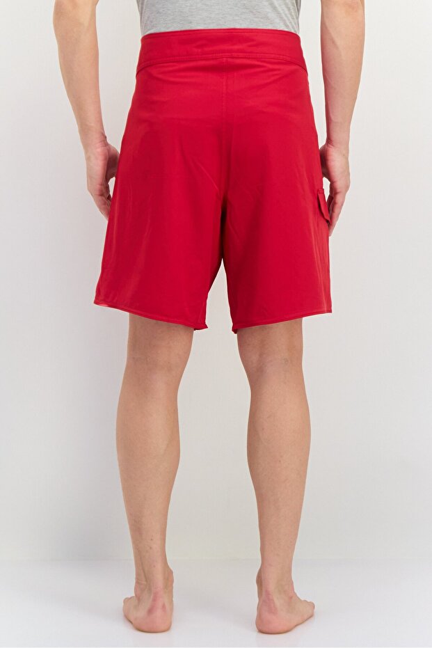 شورت سباحة رجالي برباط، أحمر - 3