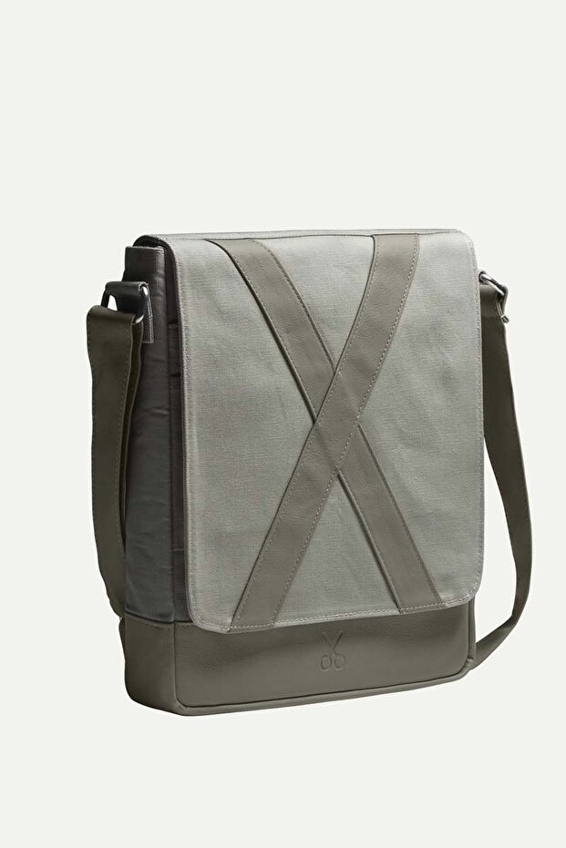 KAFT Unisex Dikey Postacı Çantası - Methone - Concrete