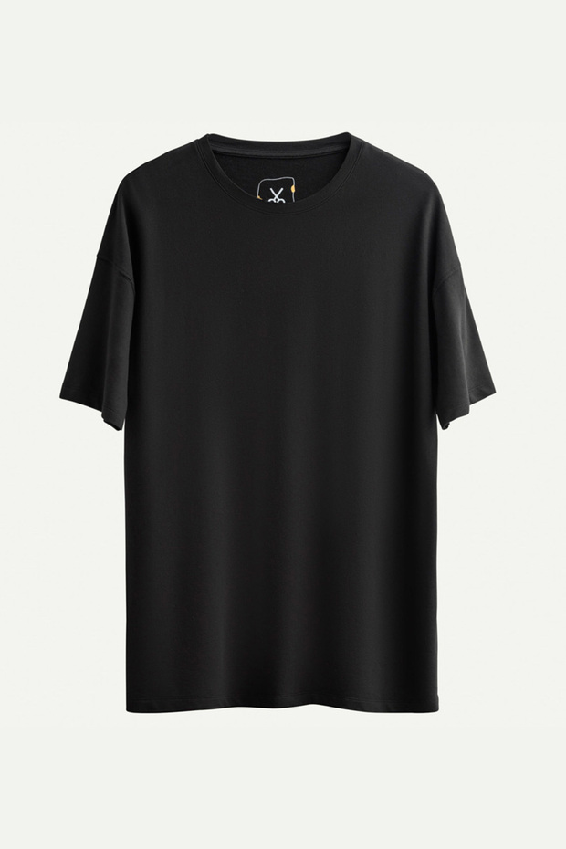 Unisex Oversize/ Relax Fit Basic T-Shirt - Tar - 1