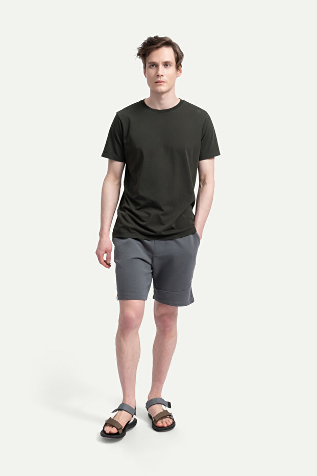 Unisex Regular Fit Basic T-Shirt - Asphalt - 3