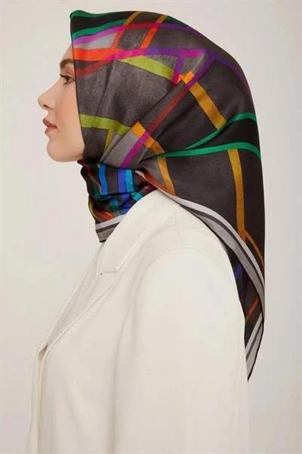 Nostalji Serisi Twill İpek Eşarp 8843D-07 - 5