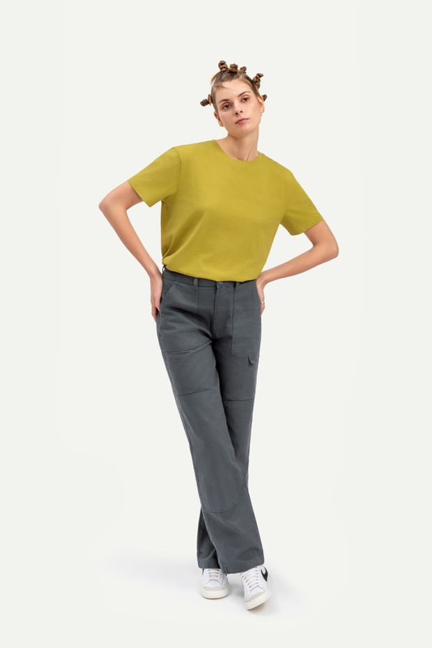 Unisex Regular Fit Basic T-Shirt - Moss - 7