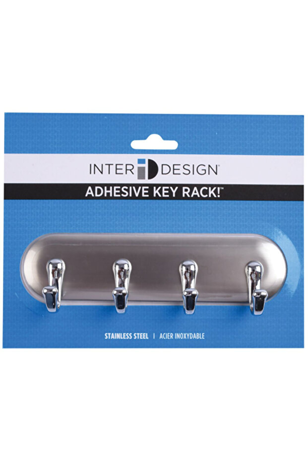 رف من الفولاذ المقاوم للصدأ المصقول بأربعة خطافات - 2