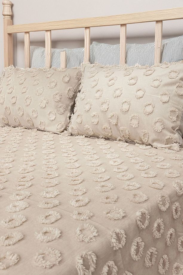 Tek Kişilik %100 Pamuk Ponponlu Pike Takımı 160x220 Cm Yumuşak, Hafif, Yazlık Pike Seti - 2