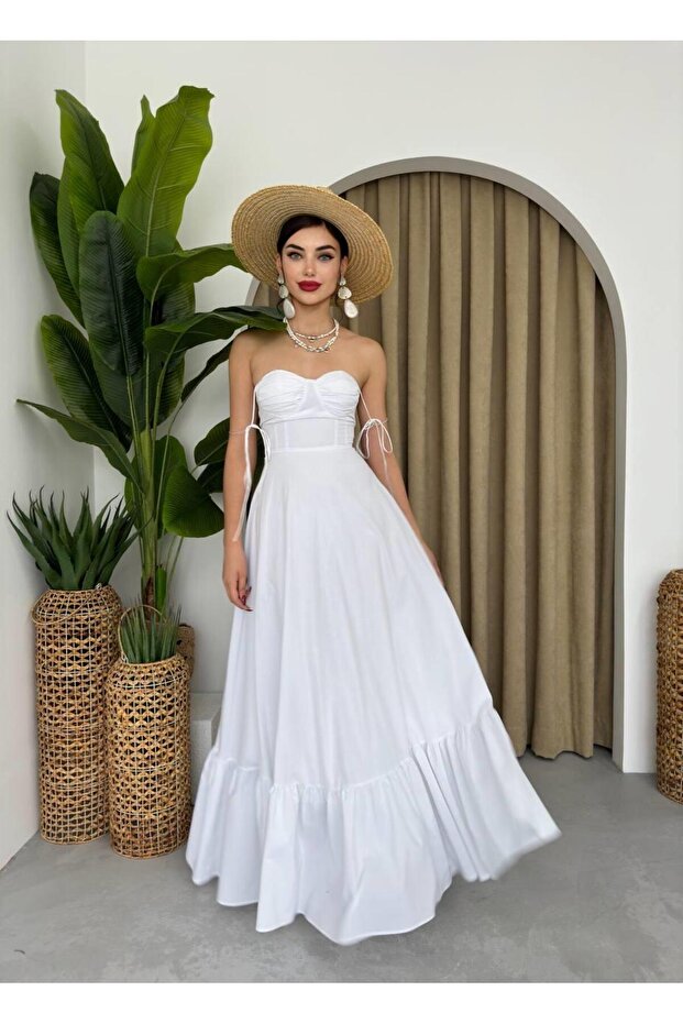 Poplin Kiloş Uzun Elbise - 6