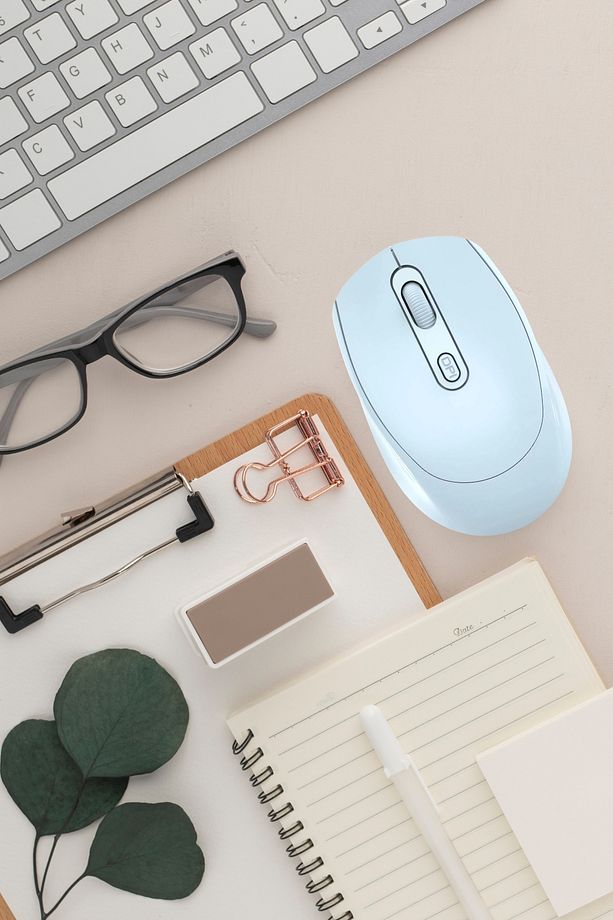 Ap-332 2in1 Bluetooth Ve 2.4ghz Şarjlı Type-c Girişli Mavi Bluetooth Kablosuz Mouse - 4