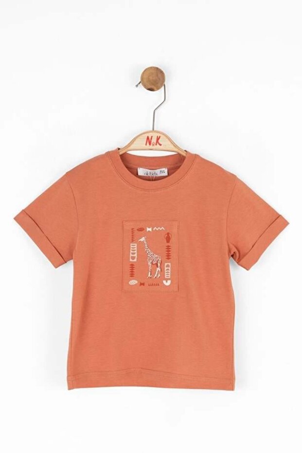 Baby Boy Giraffe Tshirt 1-4 Years Old Orange