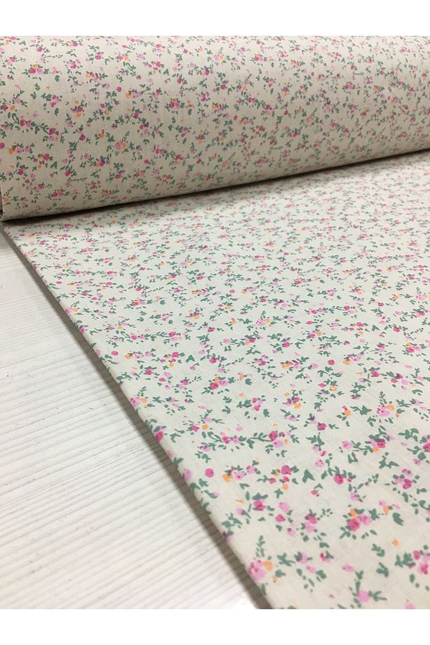 Çıtır Çiçek %100 Pamuk Metrelik Poplin Kumaş - 3