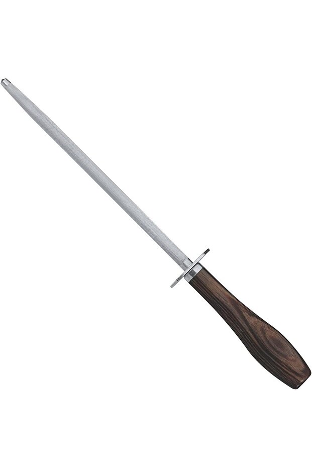 Since 1911, Made In Brazil - Churrasco 8 Inch Grooved Sharpener With Carbon Steel Rod