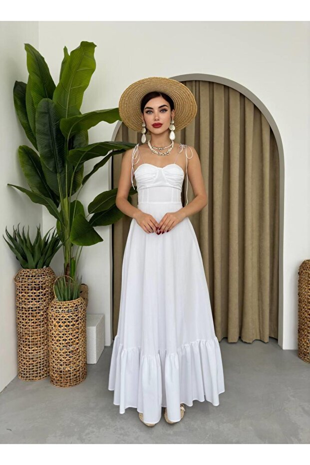 Poplin Kiloş Uzun Elbise - 3