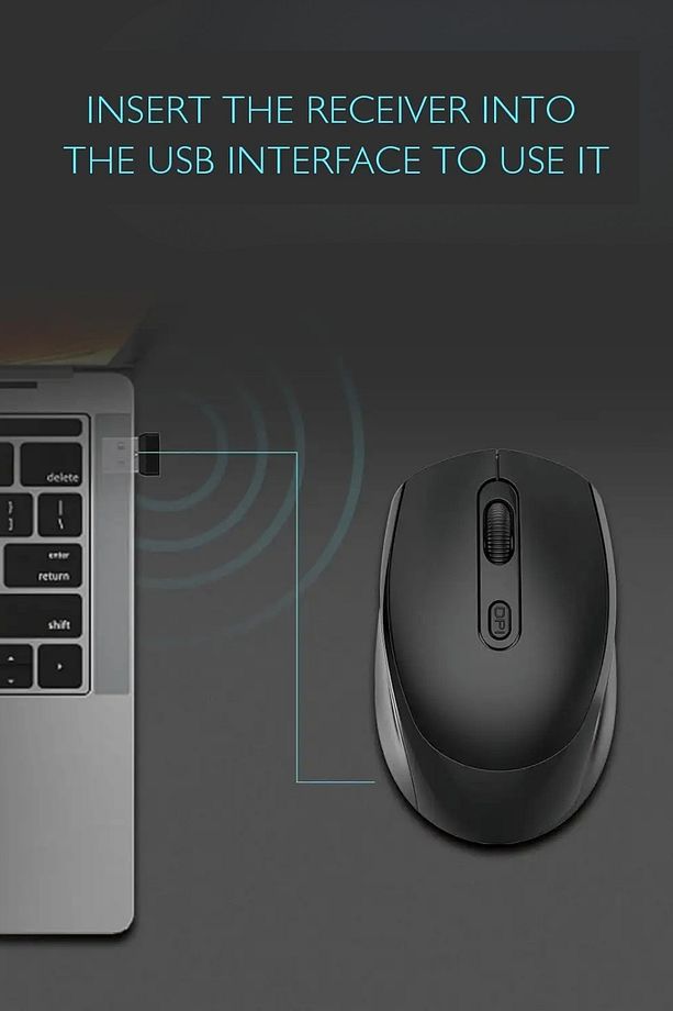 AP-332 2in1 Bluetooth ve 2.4GHz Şarjlı Type-C Girişli Siyah Bluetooth Kablosuz Mouse - 8