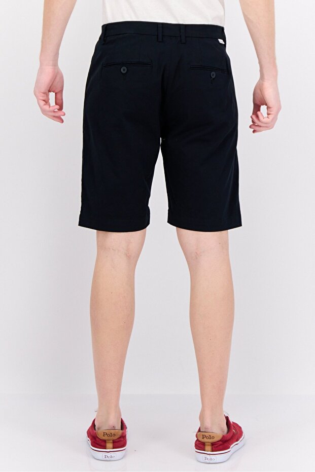 شورت تشينو سادة للرجال، أسود - 3