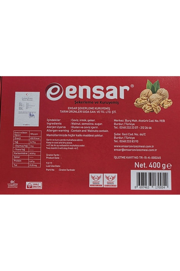 Burdur Ceviz Ezmesi 400 gr - 2