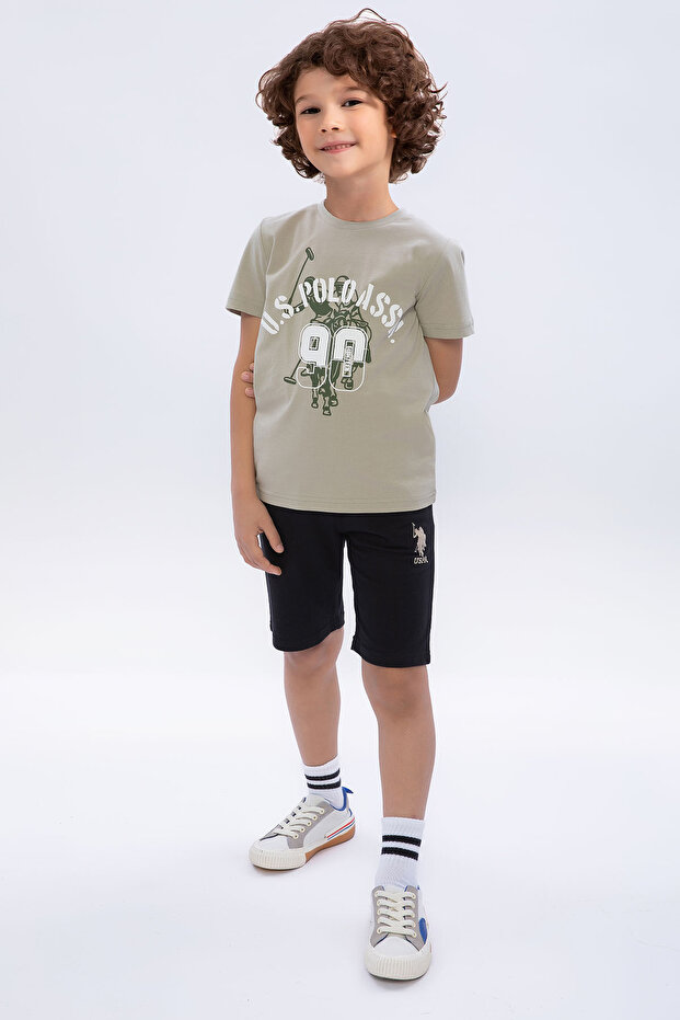 U.S. Polo Assn Boys Khaki Bermuda Set