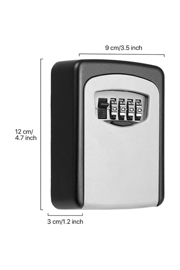 Durable Solid Cast Iron 4-Digit Code Access Key Safe Box with Code - 6
