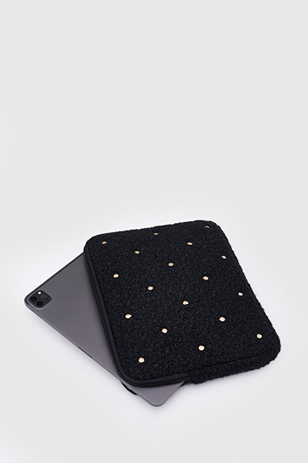 حافظة كمبيوتر لوحي منقطة متوافقة مقاس 10 بوصة و11 بوصة متوافقة أسود - 6