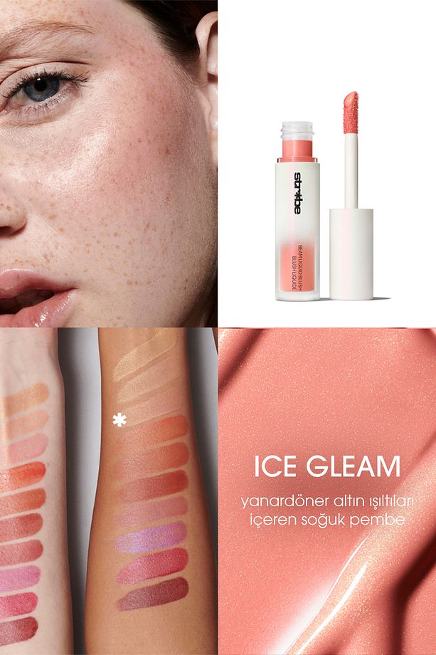 Strobe Beam Işıltılı Çok Amaçlı Likit Allık - Ice Gleam 4.3 ml - 2