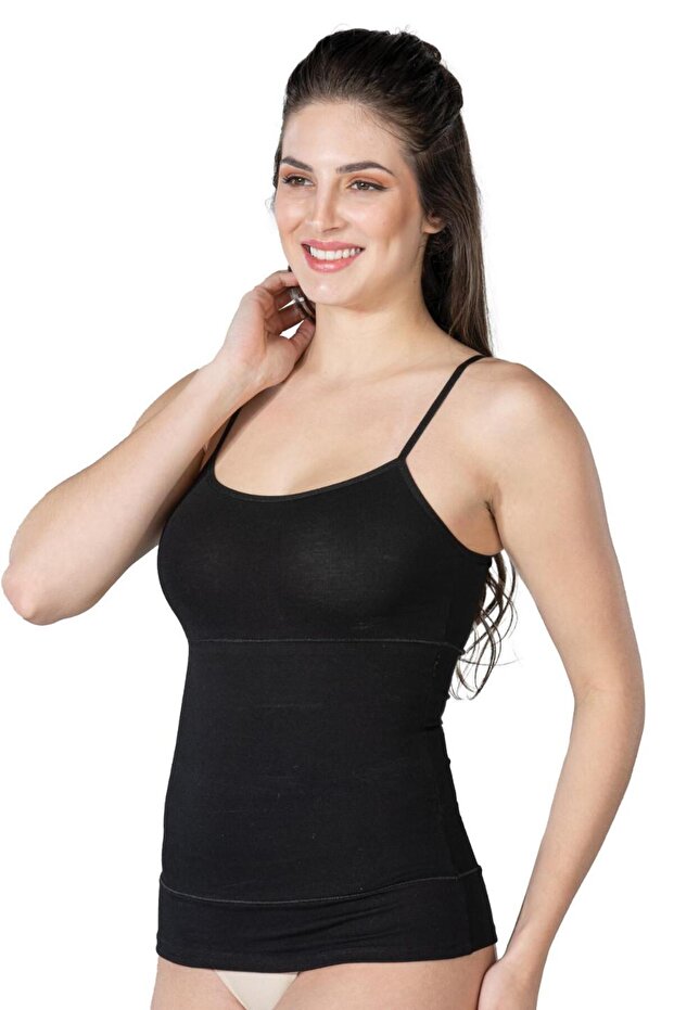 Black Mi 1401 Modal Cotton Women's Athlete Corset