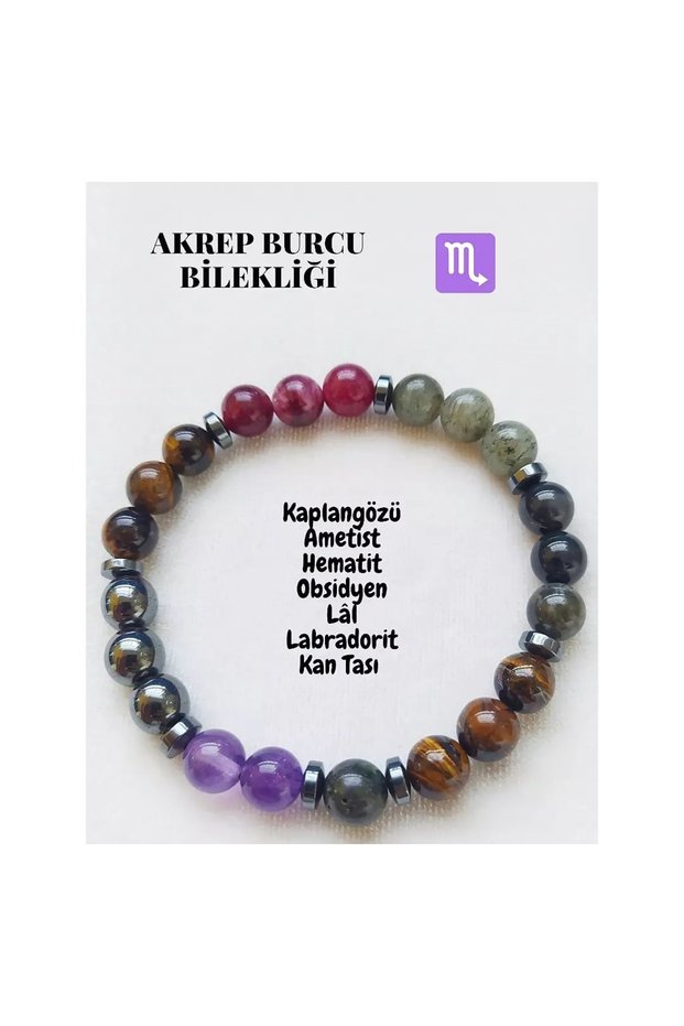 Akrep Burcu Doğaltaş Bileklik