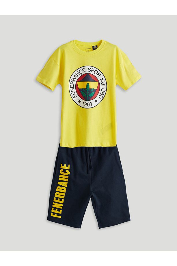 LCW Kids Fenerbahçe Baskılı Erkek Çocuk Tişört ve Şort 2'li - 1