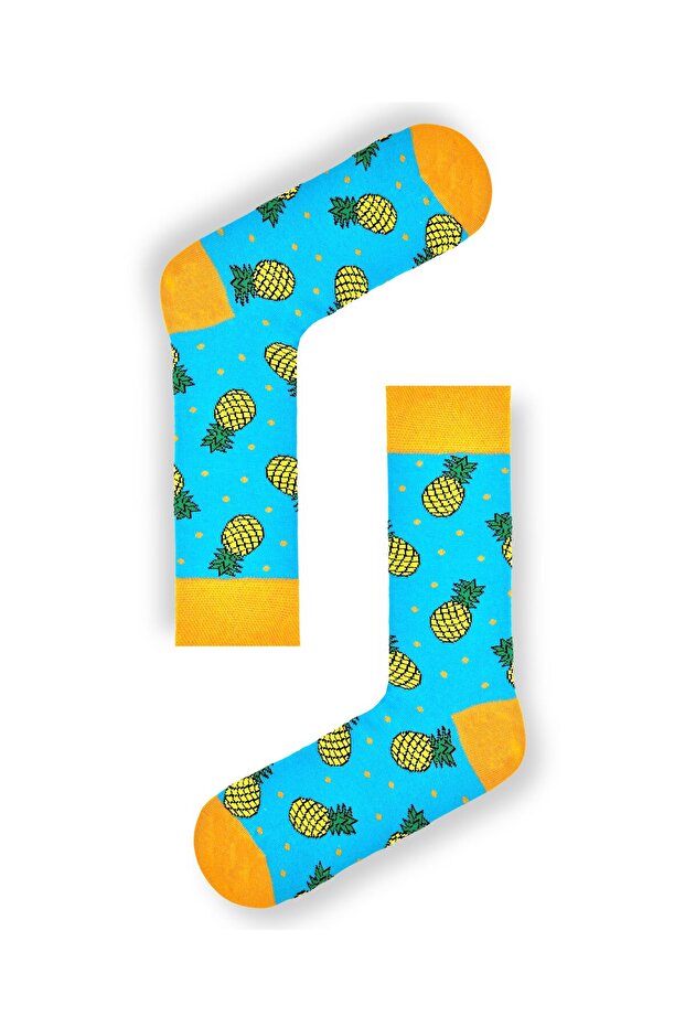 Set of 6 Patterned and Solid Color Socks - 4