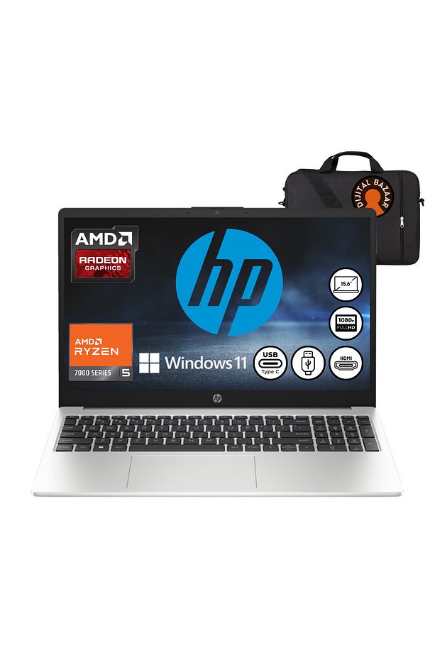 255 G10 Ryzen 5 7530U 32GB RAM 512 GB SSD 15.6" Fhd W11Home Dizüstü Bilgisaya+DJT Çanta Hediye - 1