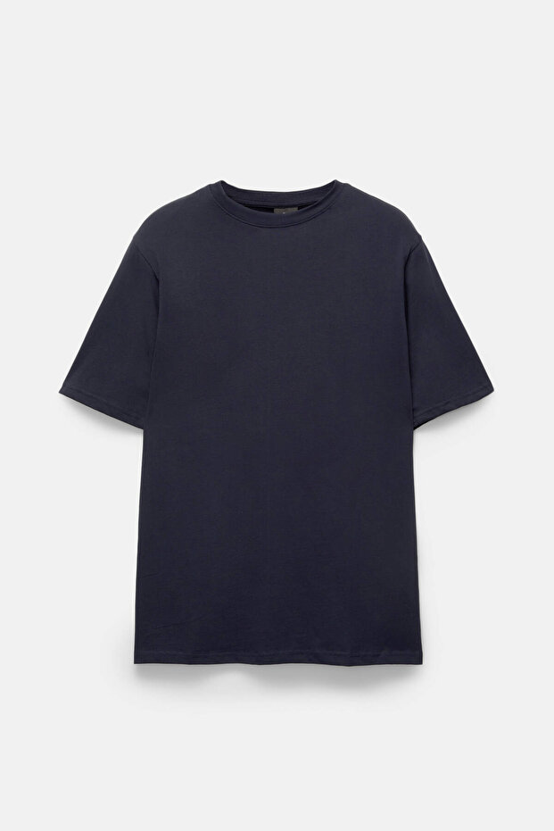 Kısa kollu basic pamuklu t-shirt - 4