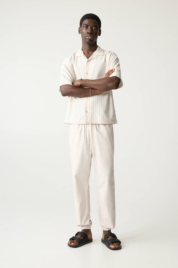 Dokulu jogger pantolon - 1