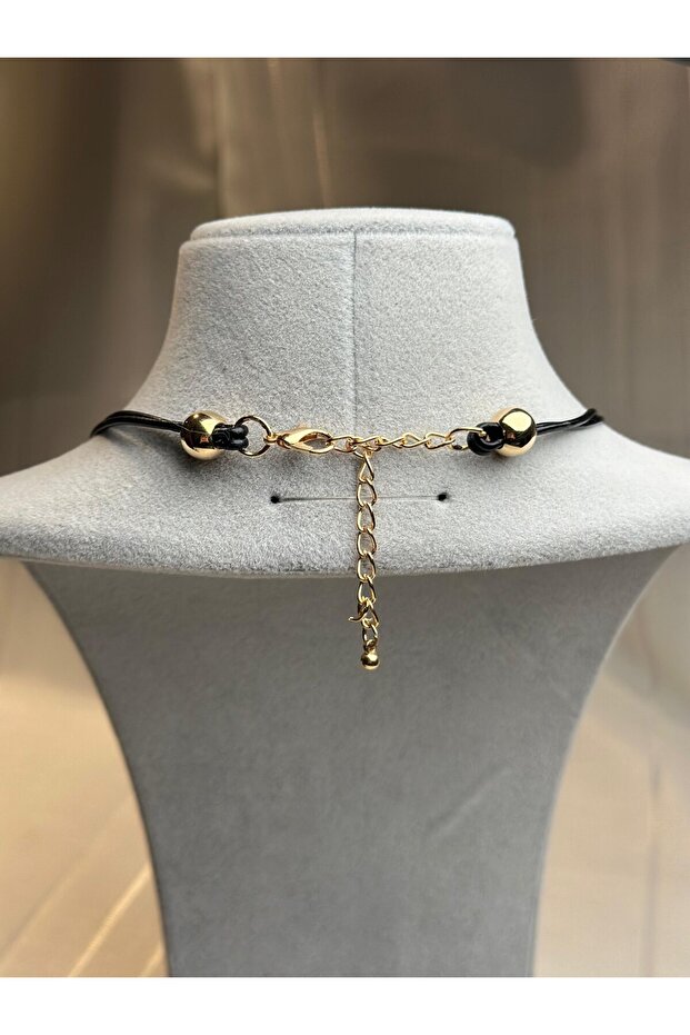 Marka Model Deri Kordon Pullu Kolye - 3