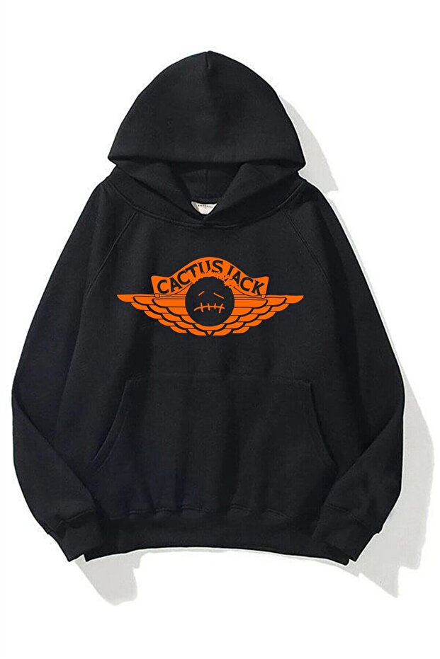 Unisex Cactus Jack 202 Black Sweatshirt Hoodie