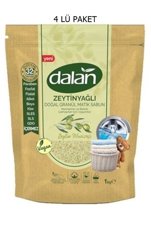 Granül Zeytinyağlı Sabun 1000 gr 4 Adet - 1