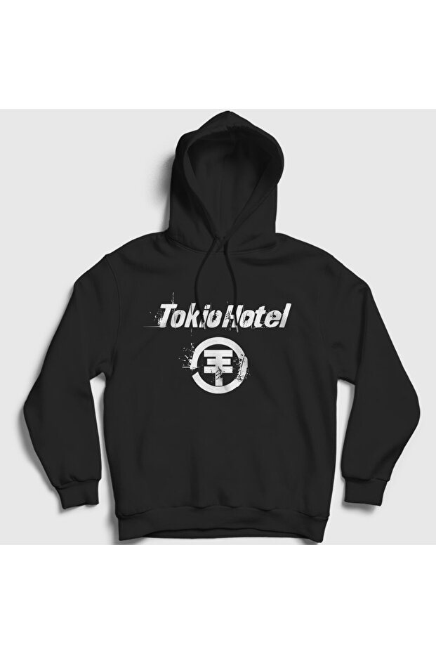 Unisex Black Logo Tokio Hotel Hooded Sweatshirt 443440Tt