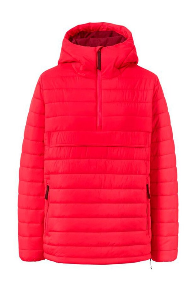 سترة سوفتشيل مبطنة للنساء، باللون الأحمر - 2