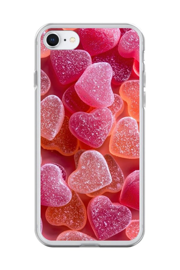حافظة شفافة متوافقة مع هاتف iPhone 8 بتصميم كاندي