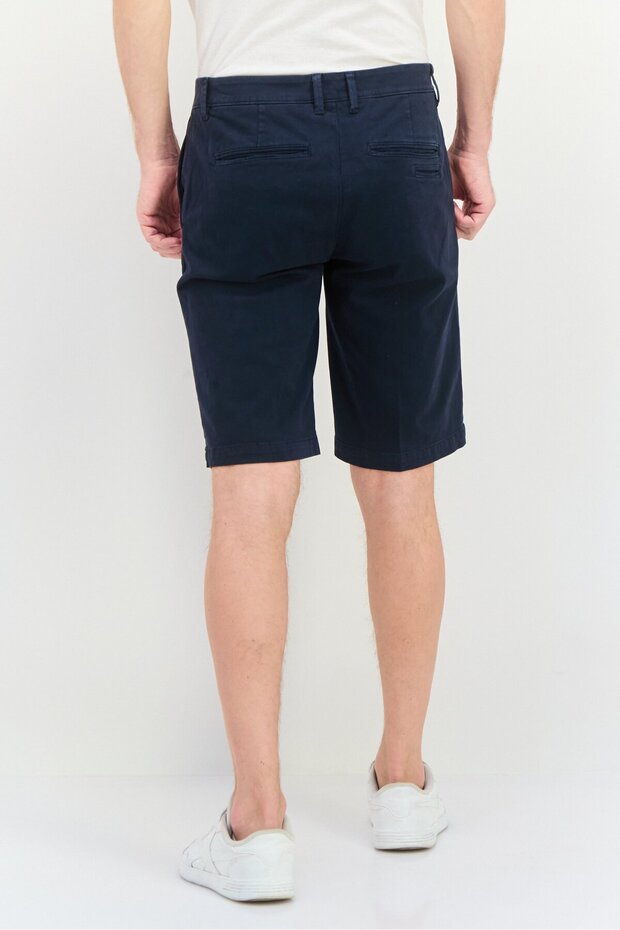 شورت تشينو سادة للرجال، أزرق داكن - 3