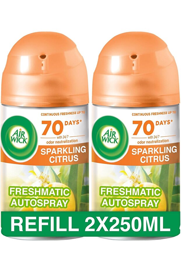 Freshmatic Autospray Refill, Sparkling Citrus Scent 250 ml x2