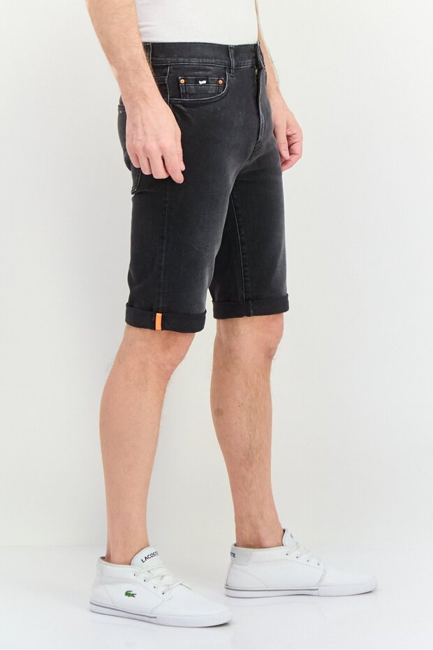 شورت رجالي أساسي سادة، أسود - 2