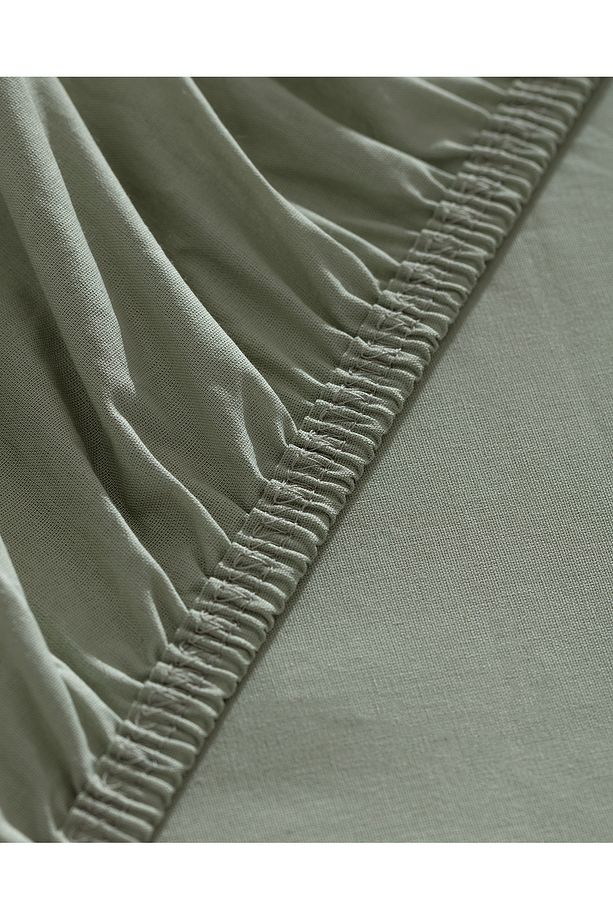 Manon King Size %100 Pamuk Ranforce Lastikli Çarşaf - Yeşil - 3