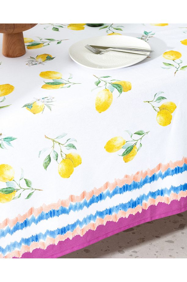Limoges Masa Örtüsü - 150x150 cm - Sarı - 3