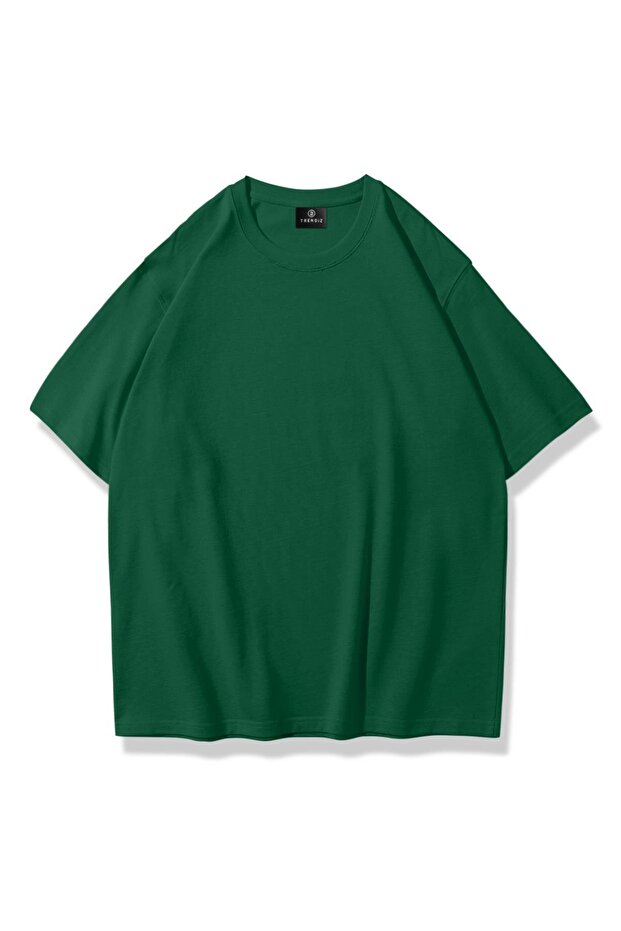 Unisex Yeşil Basic Tshirt - 1
