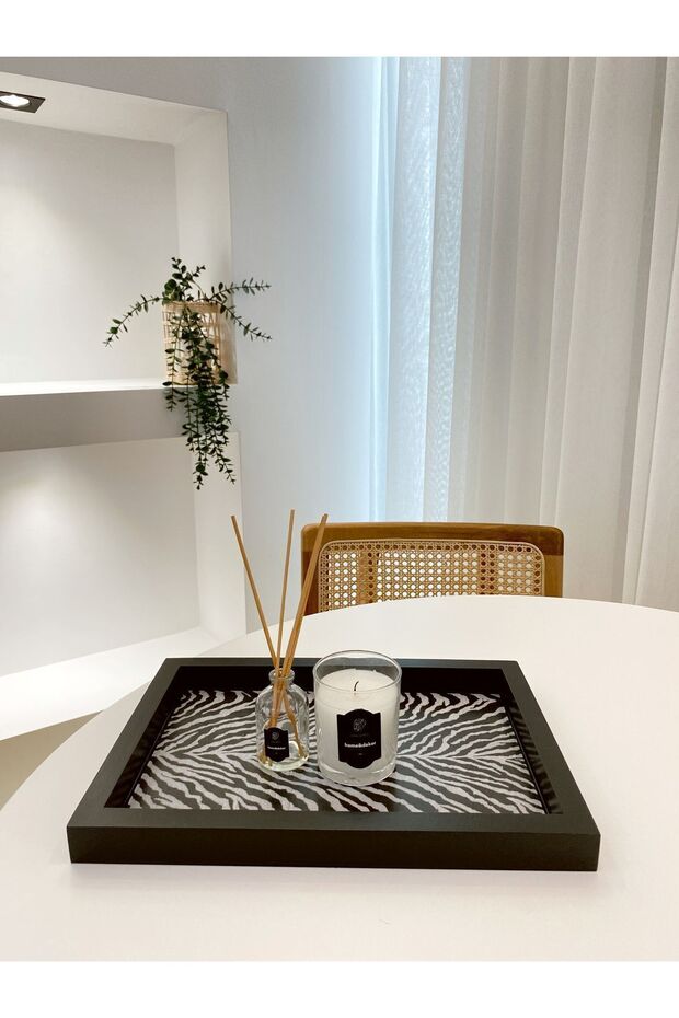 Decorative Zebra Pattern Multi-Purpose Presentation/Organizer/Tray - 5