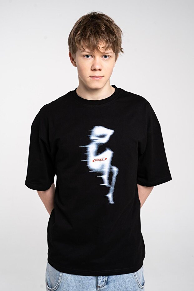 Unisex Shake Tshirt Siyah - 3