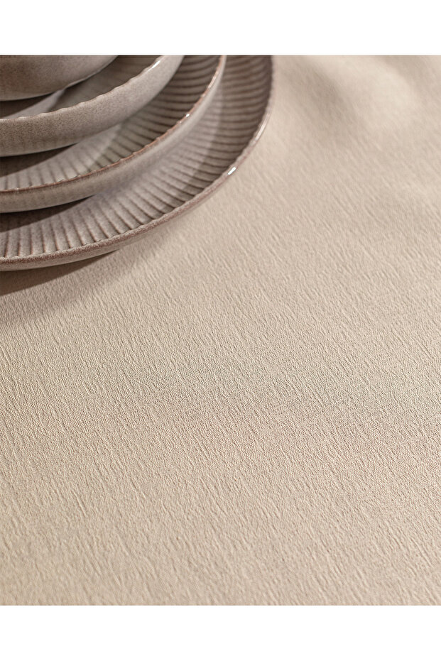 Brume Leke Tutmaz Masa Örtüsü - Ekru - 160x300 cm - 2