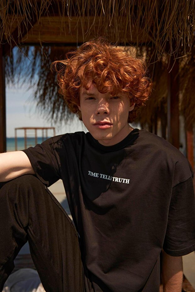 Unisex Time Tells Truth Tshirt Black