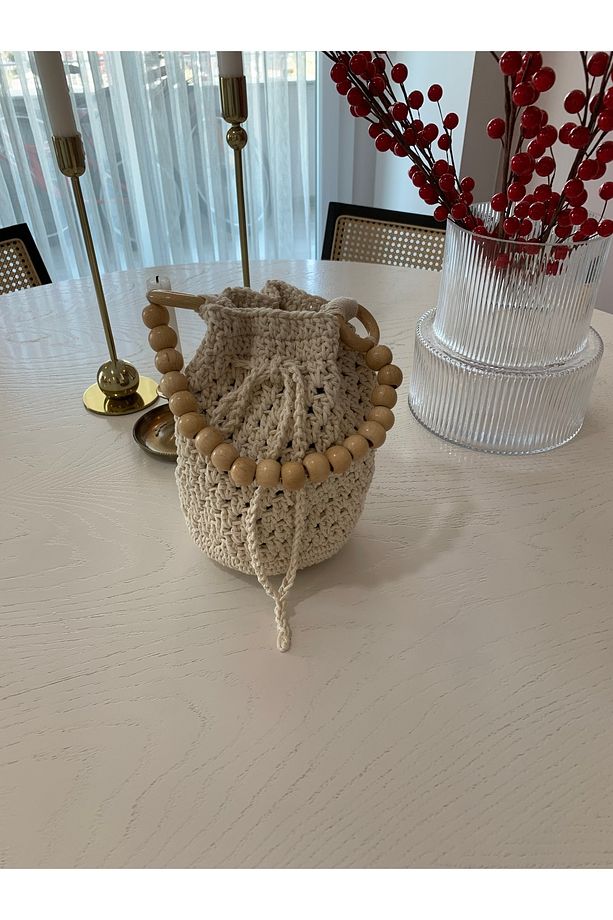 Makrome çanta,kese çanta,hasır çanta,kağıt ipten çanta,plaj çantası,torba çanta - 1