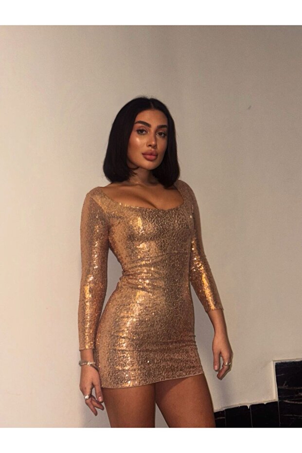 PUL PAYET ELBİSE - 1